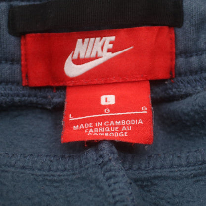 Nike Men's Blue Jogger Sweatpants L Cotton Blend Drawstring