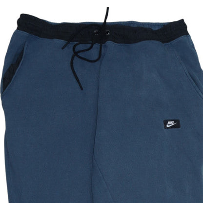 Nike Men's Blue Jogger Sweatpants L Cotton Blend Drawstring