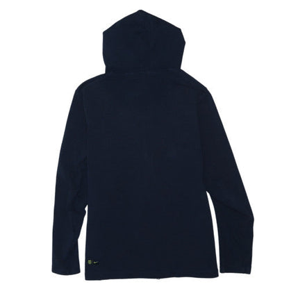 Nike Men's Navy Full Zip Hoodie L BARCA Logo Athletic Style