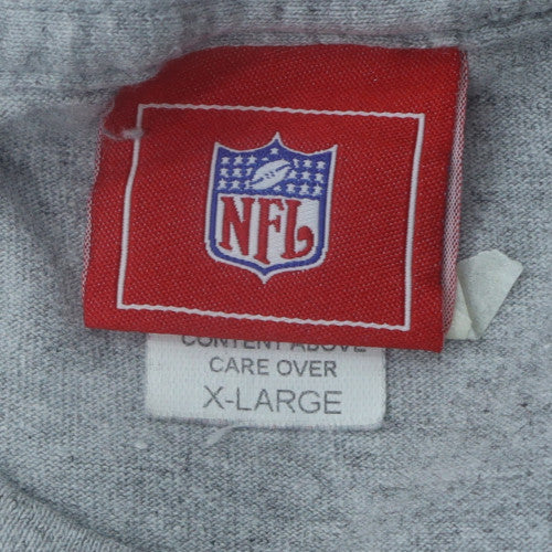 NFL Raiders Grey Men's X-Large Crew Neck Graphic T-Shirt