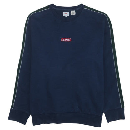 Levi's Men's Blue XL Pullover Sweatshirt Logo Crew Neck Fleece