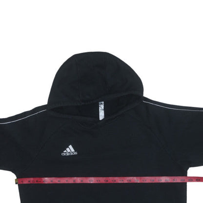 adidas Men Black Pullover Hoodie Fleece Regular Fit Size L