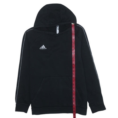 adidas Men Black Pullover Hoodie Fleece Regular Fit Size L
