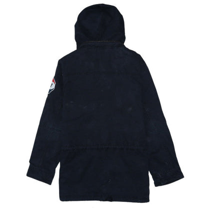 Nike Mens Navy Hooded Parka Jacket Size S Cotton Sportswear