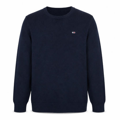 Tommy Jeans Men's Blue 2XL Cotton Crew Neck Pullover Jumper