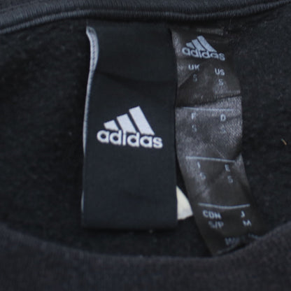 Adidas Men's Black Small Pullover Logo Sweatshirt