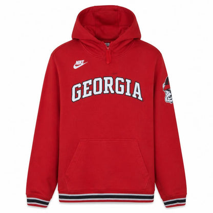 Nike Men's Red Georgia Pullover Hoodie Size L Fleece Sportswear