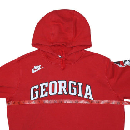 Nike Men's Red Georgia Pullover Hoodie Size L Fleece Sportswear