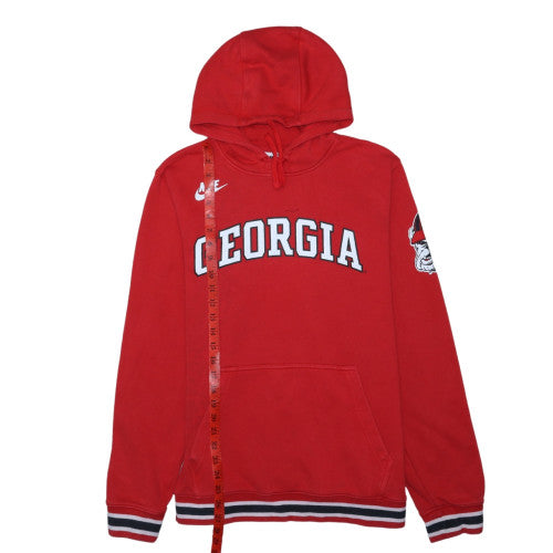 Nike Men's Red Georgia Pullover Hoodie Size L Fleece Sportswear