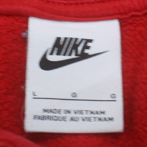 Nike Men's Red Georgia Pullover Hoodie Size L Fleece Sportswear