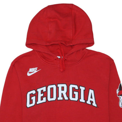 Nike Men's Red Georgia Pullover Hoodie Size L Fleece Sportswear
