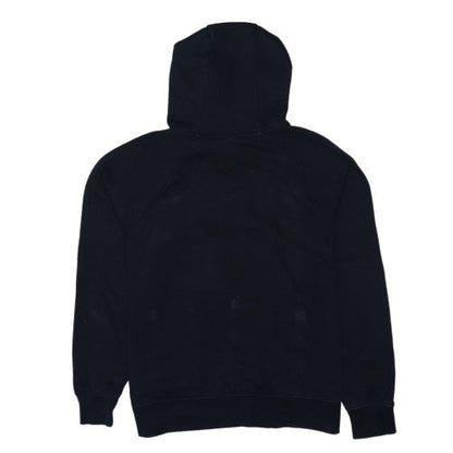 Nike Women Black L Pullover Hoodie Cotton Blend Graphic Swoosh