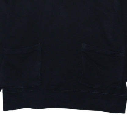 Nike Women Black L Pullover Hoodie Cotton Blend Graphic Swoosh