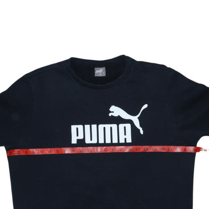 Puma Men's Black Large Pullover Crew Neck Graphic Sweatshirt