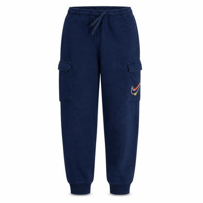 Nike Men’s Blue Cargo Jogger Sweatpants M Elastic Waist Cotton Blend