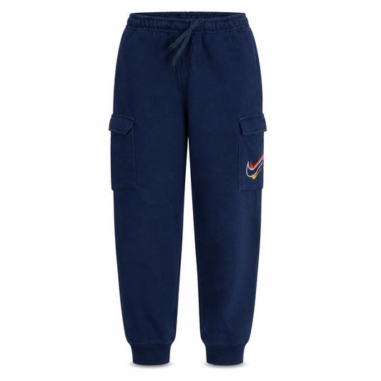 Nike Men’s Blue Cargo Jogger Sweatpants M Elastic Waist Cotton Blend
