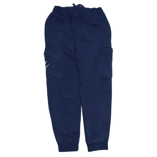 Nike Men’s Blue Cargo Jogger Sweatpants M Elastic Waist Cotton Blend