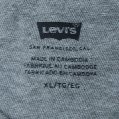 Levi's Men's Grey XL Logo Crew Neck Short Sleeve T-Shirt