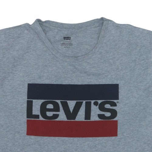 Levi's Men's Grey XL Logo Crew Neck Short Sleeve T-Shirt