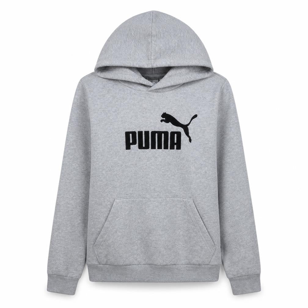 Puma Womens Grey Logo Pullover Hoodie Size 14