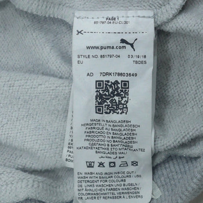 Puma Womens Grey Logo Pullover Hoodie Size 14