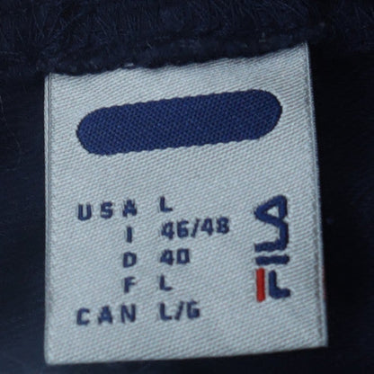 Fila Womens Blue Flared Track Pants Size 14 Cotton Blend