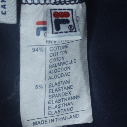 Fila Womens Blue Flared Track Pants Size 14 Cotton Blend