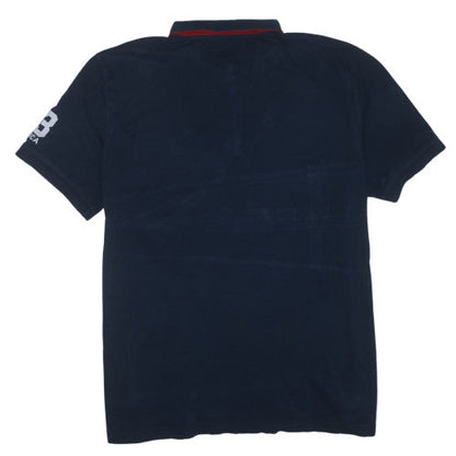 Nautica Men’s Blue 3XL Colourblock Polo Shirt Embroidered Logo