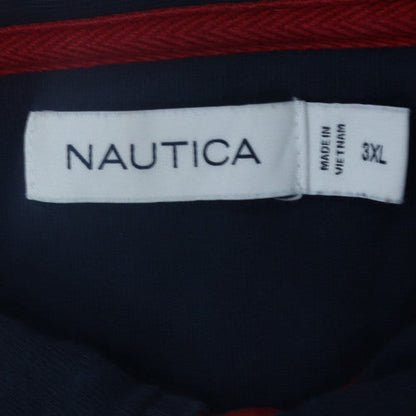 Nautica Men’s Blue 3XL Colourblock Polo Shirt Embroidered Logo