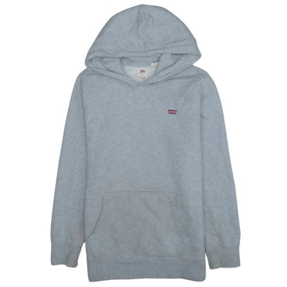 Levi's Men's Grey Pullover Hoodie Size M Regular Fit Logo Fleece