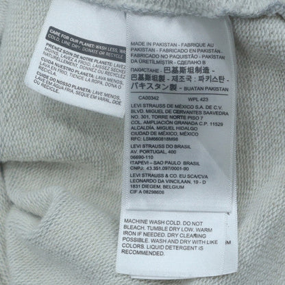 Levi's Men's Grey Pullover Hoodie Size M Regular Fit Logo Fleece