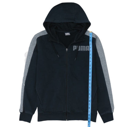Puma Men's Black Full Zip Hoodie Medium Sports Fleece Jacket
