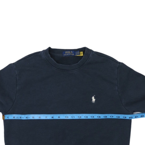 Ralph Lauren Men's Blue Crew Neck Cotton Sweatshirt Size S