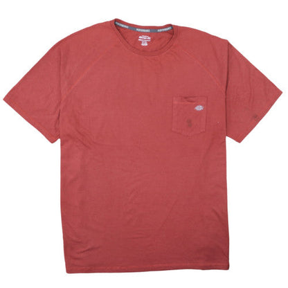 Dickies Mens Red 4XLT Performance Temp-iQ Cotton T-Shirt