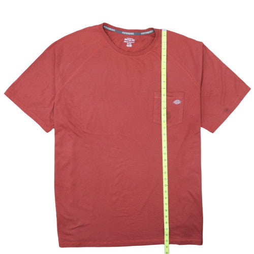 Dickies Mens Red 4XLT Performance Temp-iQ Cotton T-Shirt