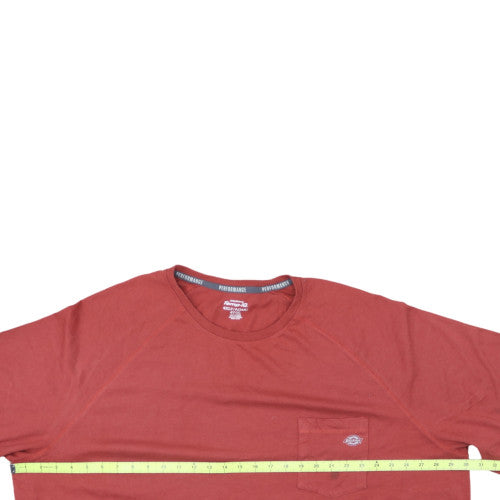 Dickies Mens Red 4XLT Performance Temp-iQ Cotton T-Shirt
