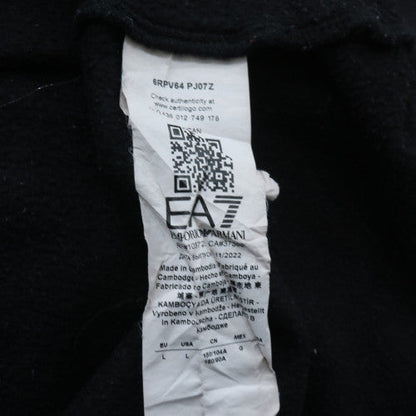 Emporio Armani EA7 Mens Black Logo Sweatshirt L Regular Fit