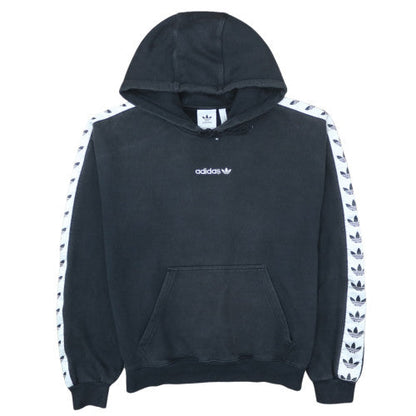 adidas Mens Black Pullover Fleece Hoodie M Sports Logo Sweatshirt