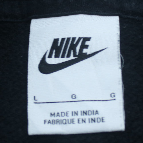 Nike Men's Black Pullover Hoodie L Fleece Regular Fit Sportswear