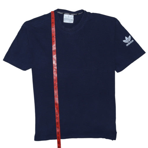 Adidas Mens Navy Blue Crew Neck Short Sleeve Cotton T-Shirt M