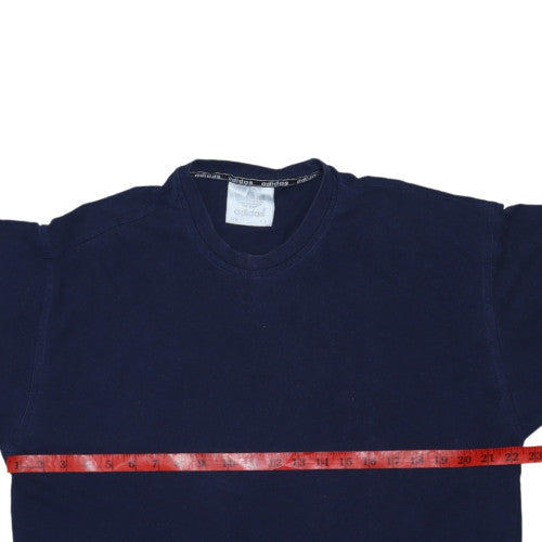 Adidas Mens Navy Blue Crew Neck Short Sleeve Cotton T-Shirt M
