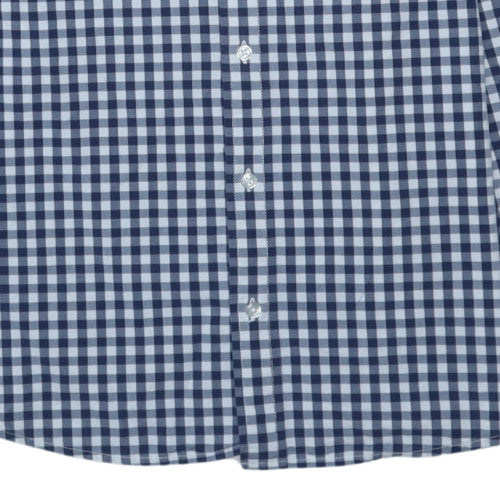 Carhartt Mens Blue Check Button-Up Cotton Shirt L Long Sleeve Casual