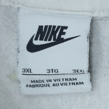Nike Men's White 3XL Pullover Hoodie with Graphic Print