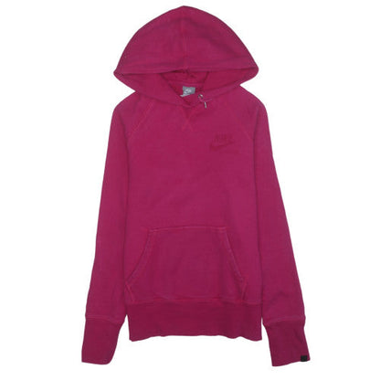 Nike Womens Pink Pullover Hoodie Large 100% Cotton Sportswear