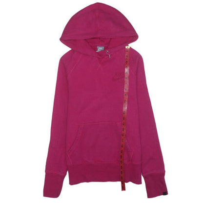 Nike Womens Pink Pullover Hoodie Large 100% Cotton Sportswear