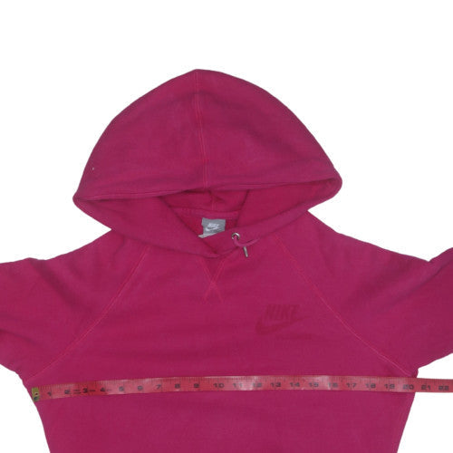Nike Womens Pink Pullover Hoodie Large 100% Cotton Sportswear