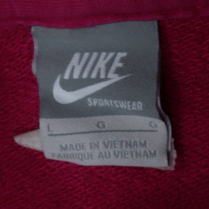 Nike Womens Pink Pullover Hoodie Large 100% Cotton Sportswear