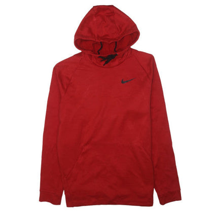 Nike Men's Red Dri-FIT Pullover Hoodie L Sports Training