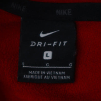 Nike Men's Red Dri-FIT Pullover Hoodie L Sports Training