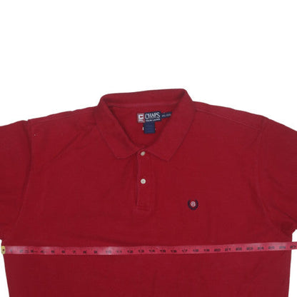 Chaps Ralph Lauren Men's Red 2XL Cotton Short Sleeve Polo Shirt